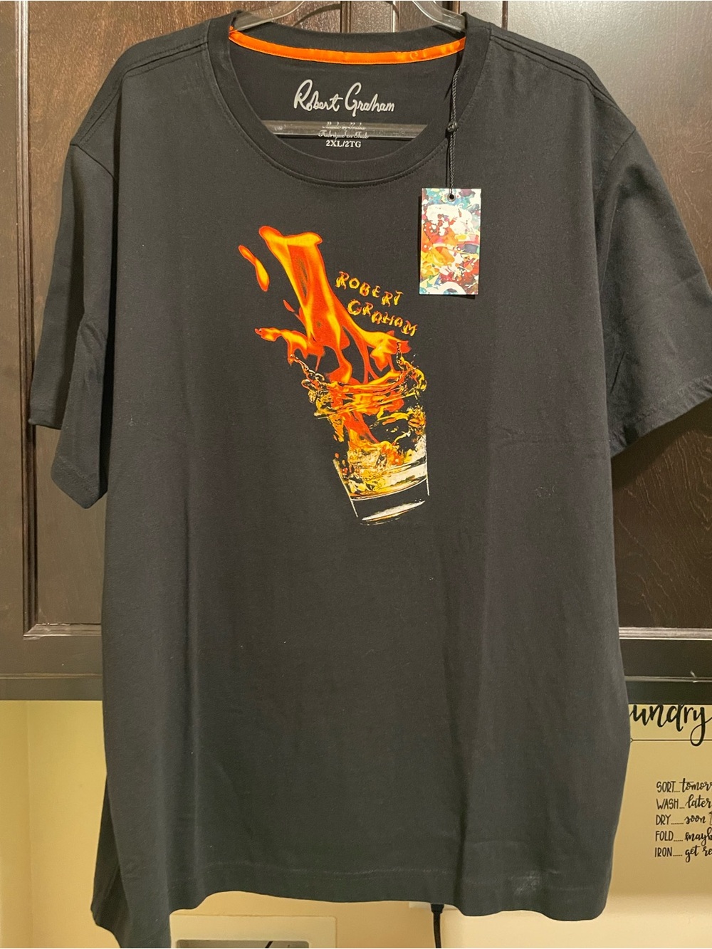 NWT Robert Graham “Whiskey on Fire” Tee XXL